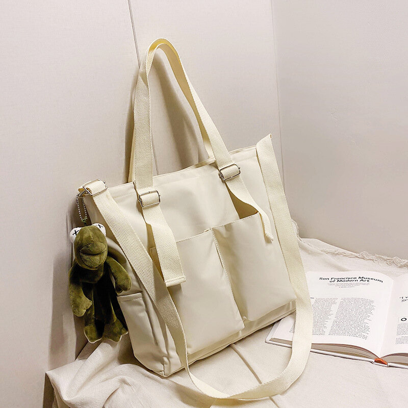 Mijia حقيبة مقاومة للماء سعة كبيرة قماش حقيبة الإناث رسول الكورية طالب Harajuku اليابانية واحدة الكتف حقيبة كبيرة حمل حقيبة