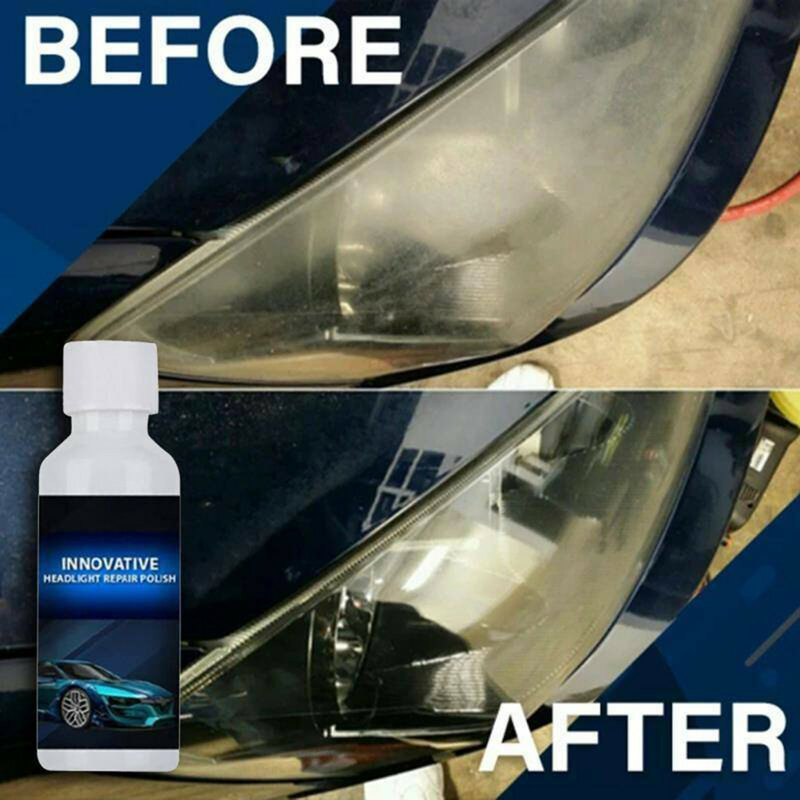 50 مللي سيارة المصباح إصلاح السائل الأشعة فوق البنفسجية حماية السيارات المصباح تلميع تجديد وكيل بسهولة استعادة الوضوح لإصلاح المصباح الأمامي