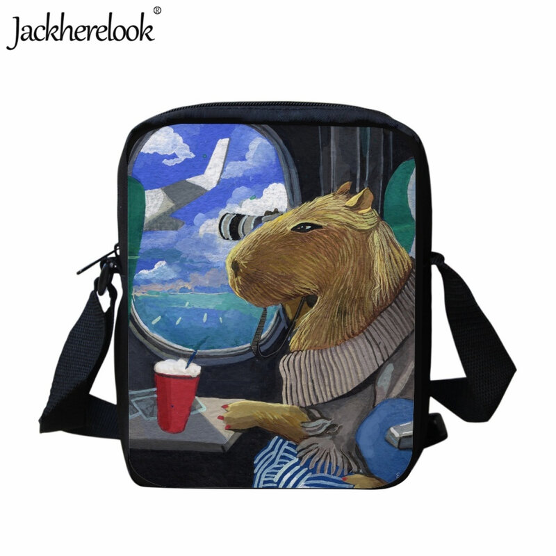 حقيبة كروس للأطفال من Jackherelook حقيبة كتب صغيرة مطبوع عليها رسوم كرتونية جديدة لطيفة للأطفال حقيبة غداء للسفر حقيبة كتف للسفر