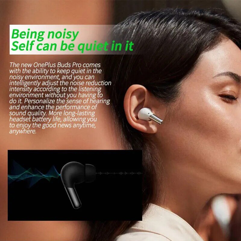 سماعات أذن OnePlus-Buds Pro 2 2R TWS بلوتوث ، سماعات أذن ثنائية الديناميكية ، سماعة رأس رياضية ، arn ، 3 TWS