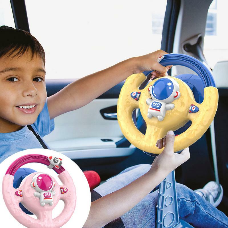 لعبة عجلة القيادة مع الضوء للأطفال ، القيادة الموسيقية ، محاكاة كهربائية ، ألعاب صوتية تعليمية ، تدوير