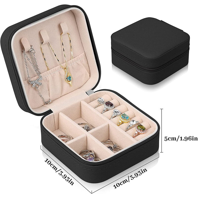 صندوق تخزين مجوهرات محمول للنساء ، حقيبة منظم مجوهرات للسفر ، سلسلة نمط الوحش بسحوب ، صناديق قلادة ، جديدة