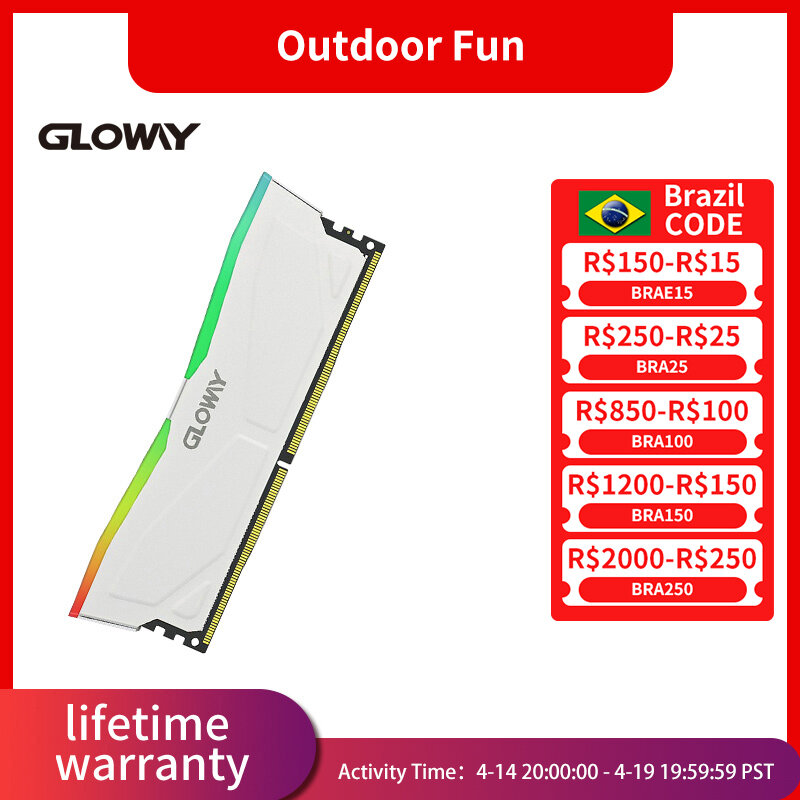 Gloway-ذاكرة الوصول العشوائي لسطح المكتب ، DDR4 ، 3200MHz ، RGB ، 8GBX2 ، 3600MHz ، 16GB X2 ، 32GB ، الضمان مدى الحياة