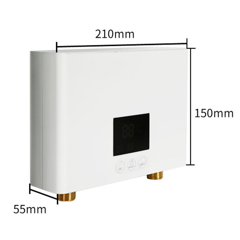 5500 واط فوري سخان مياه الحمام المطبخ الحائط سخان مياه كهربي سخان مياه LCD عرض درجة الحرارة مع جهاز التحكم عن بعد