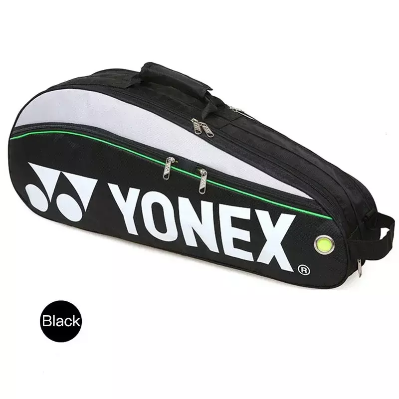 YONEX-حقيبة تنس الريشة الأصلية مع مقصورة الأحذية للرجال والنساء ، حقيبة رياضية Shuttlecock ، 3 مضارب كحد أقصى ، حقيبة