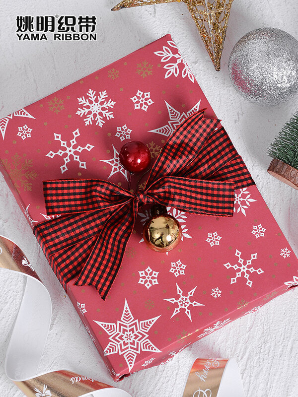 ياما-شريط منسوج للزينة ، جو عيد الميلاد ، تغليف هدايا الزهور ، مواد إبداعية ذاتية الصنع ، ملونة
