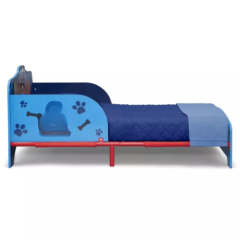 سرير أطفال خشبي ومعدني ، أزرق ، أفضل هدية للأطفال ، أطفال دلتا