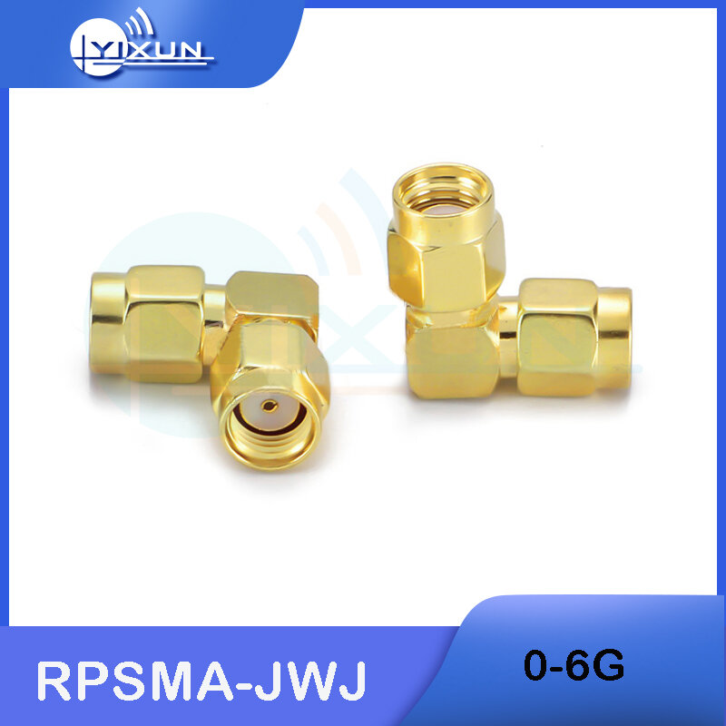 5 قطعة RPSMA-JWJ RF موصل RP SMA ذكر إلى ذكر عالية التردد 0-6G SMA-J إلى SMA-J زاوية الحق الكوع 90 درجة اختبار موصل
