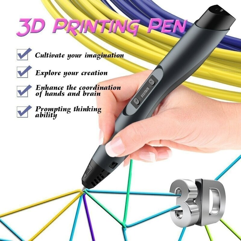 قلم SUNLU ثلاثي الأبعاد SL300 Plus قلم طباعة ثلاثي الأبعاد شاشة LCD لوحة PCB/PLA/أداة إبداعية ملونة ثلاثية الأبعاد هدايا للأطفال