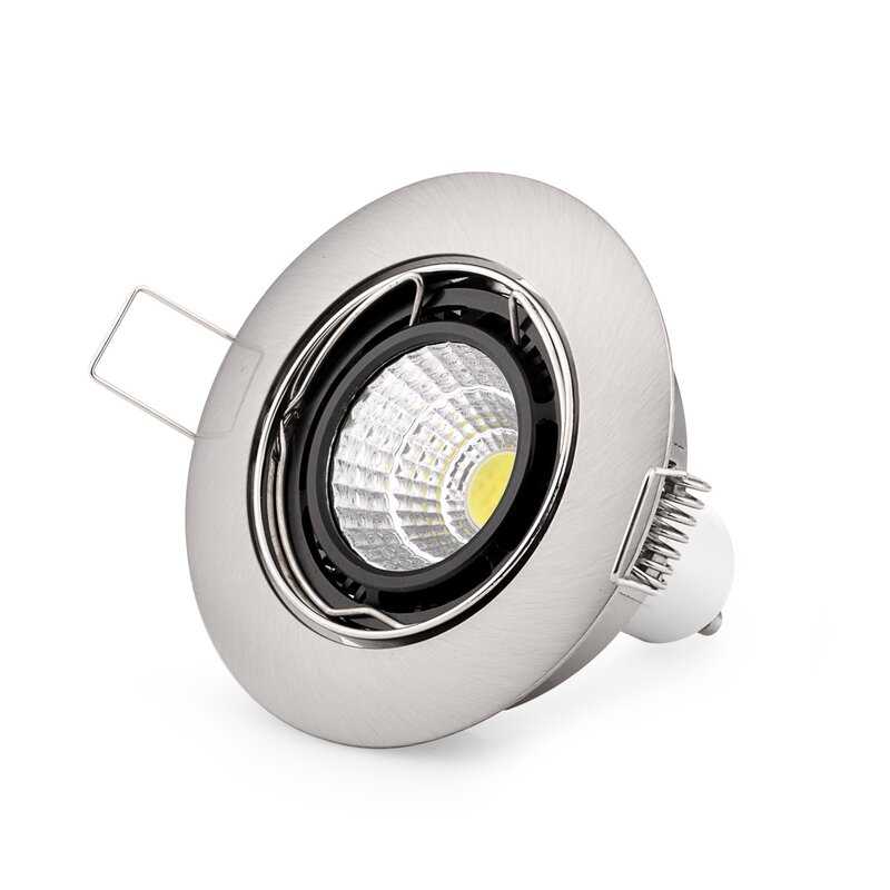 حامل مصباح غلاف مقلة العين LED ، إضاءة ساقطة مضيئة ، مصباح سقف إضاءة ، غلاف كروم أو نيكل