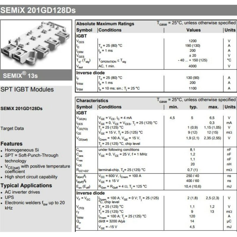 SEMIX201GD128DS وحدة جديدة