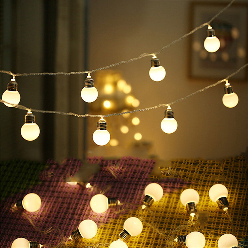 1.5M 3M غلوب مصباح LED متوهج سلسلة أضواء عيد الميلاد في الهواء الطلق كرات إضاءة الطوق للماء الجنية مصباح حزب عطلة السنة الجديدة ديكور
