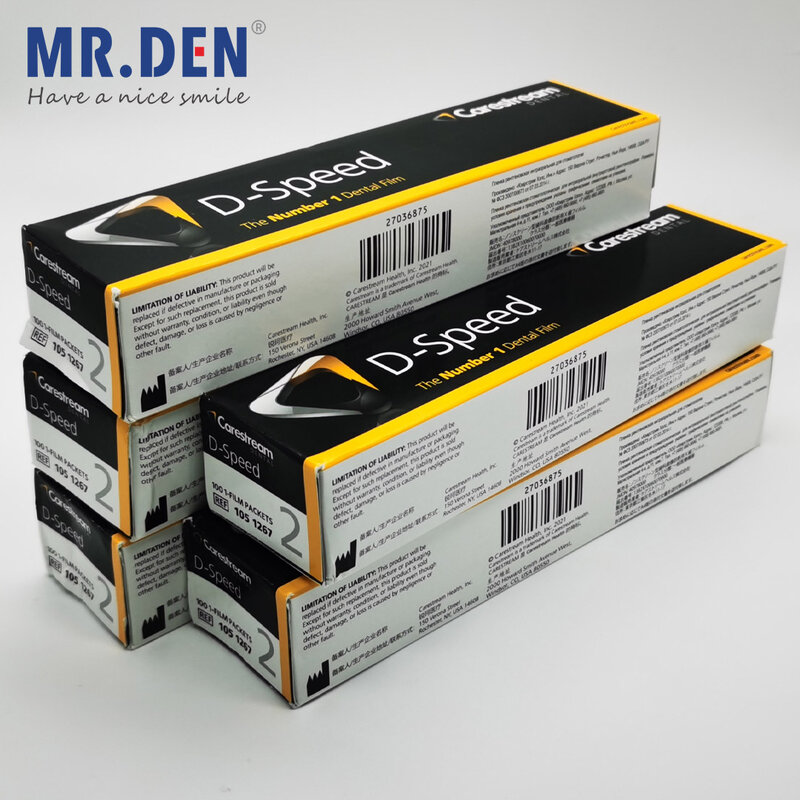 MR DEN-أنظمة التصوير الشعاعي للأسنان ، فيلم الأشعة السينية ، Kodak D88 Carestream ، فيلم داخل الفم لعيادة الأسنان ، نوعية جيدة ، 100 قطعة لكل صندوق
