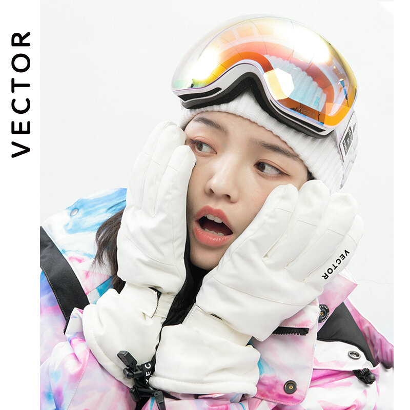 VECTOR Ski-قفازات الشتاء الدافئة للنساء, قفازات تزلج مقاومة للماء قفازات التزلج على الجليد ركوب الدراجات النارية قفازات الثلج في الهواء الطلق 2020 جديد