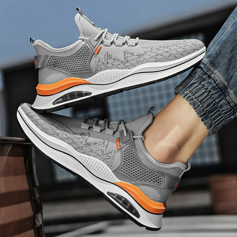 Men's Shoes Summer Breathable Flying Woven Mesh Upper Shoes 2023 New Men's Recreational Sports Running Shoes Comfortable