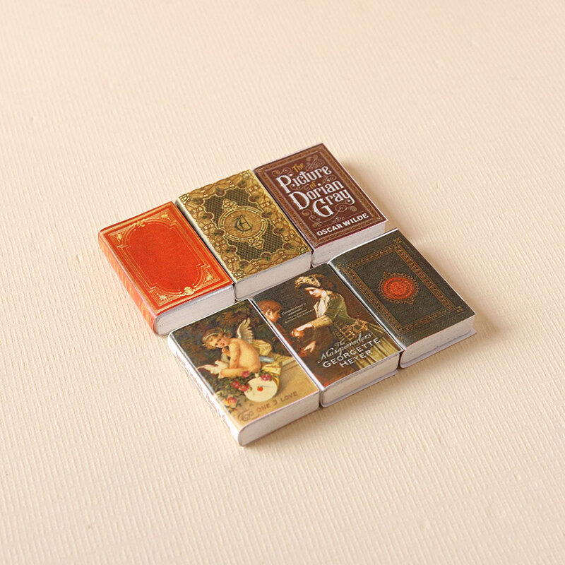 6pcs 1:12 Dollhouse Miniature Book Comic Book Small Model Model Kids Play Play Toys Accessories Doll House