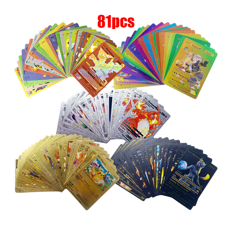 بطاقات بوكيمون قوس قزح للأطفال ، ذهبية ، فضّية ، Vmax ، مجموعة بطاقات GX ، بطاقة مدرب قتال ، إسبانية ، إنجليزية ، فرنسية ، هدايا عيد الميلاد