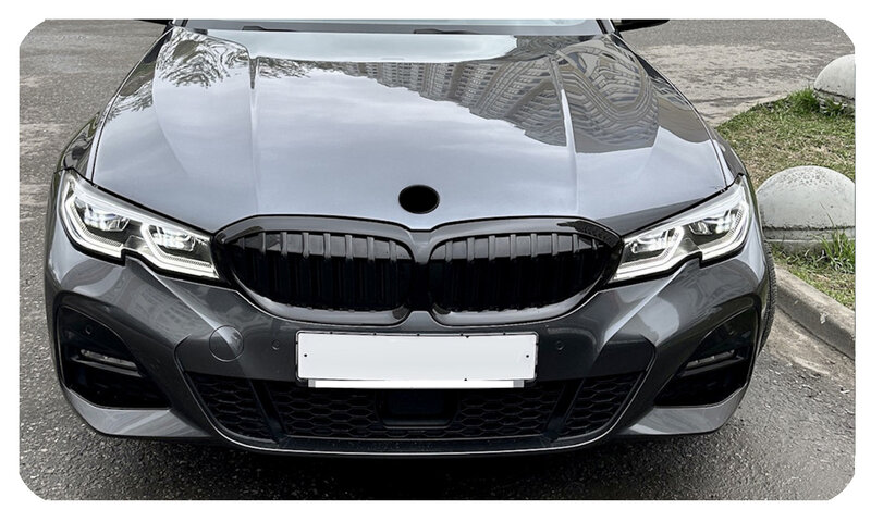 الجبهة الكلى شواء الرياضة M نمط لسيارات BMW 3 سلسلة G20 مصبغة الأسود الماس 318i 320i M340i M3 2019 2020 2021 2022 2023