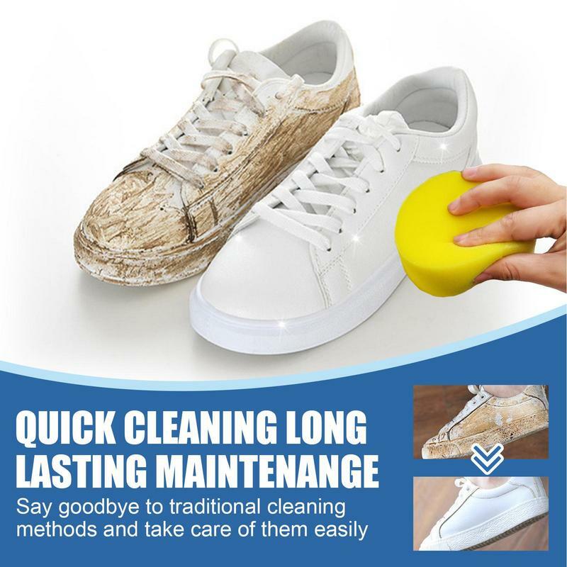 كريم تنظيف الأحذية متعدد الأغراض ، كريم لإزالة البقع للأحذية ، إسفنجة المسح ، خالي من الماء ، 100g