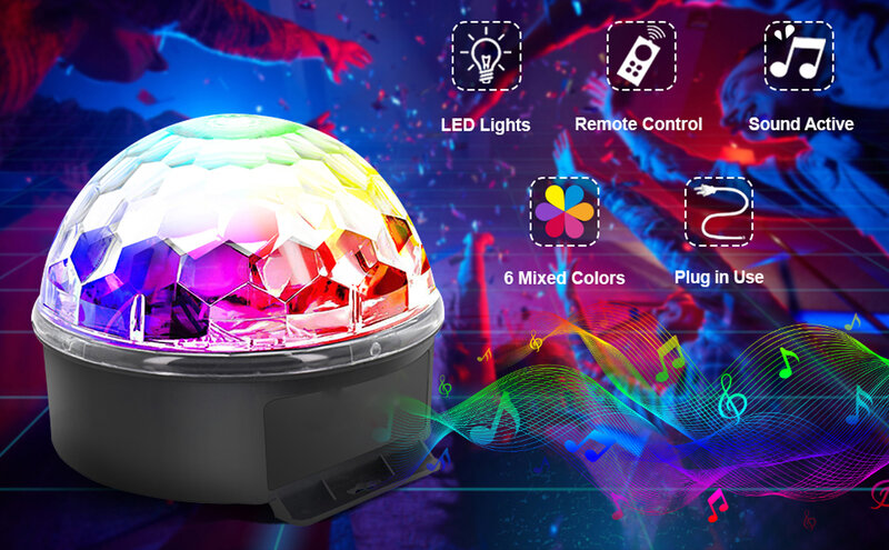 Voice-activated Crystal Magic Ball Crystal Magic Ball Basic Sound Activated Crystal Big Magic Ball Atmosphere Light