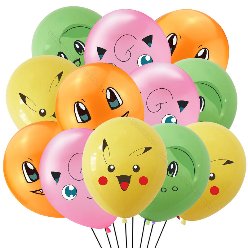 بوكيمون بيكاتشو تشارمندر اللاتكس لوازم حفلات البالون ، هدايا لعبة تصنعها بنفسك ، هدايا أطفال ، تخطيط مشهد عيد الميلاد ، مجموعة واحدة