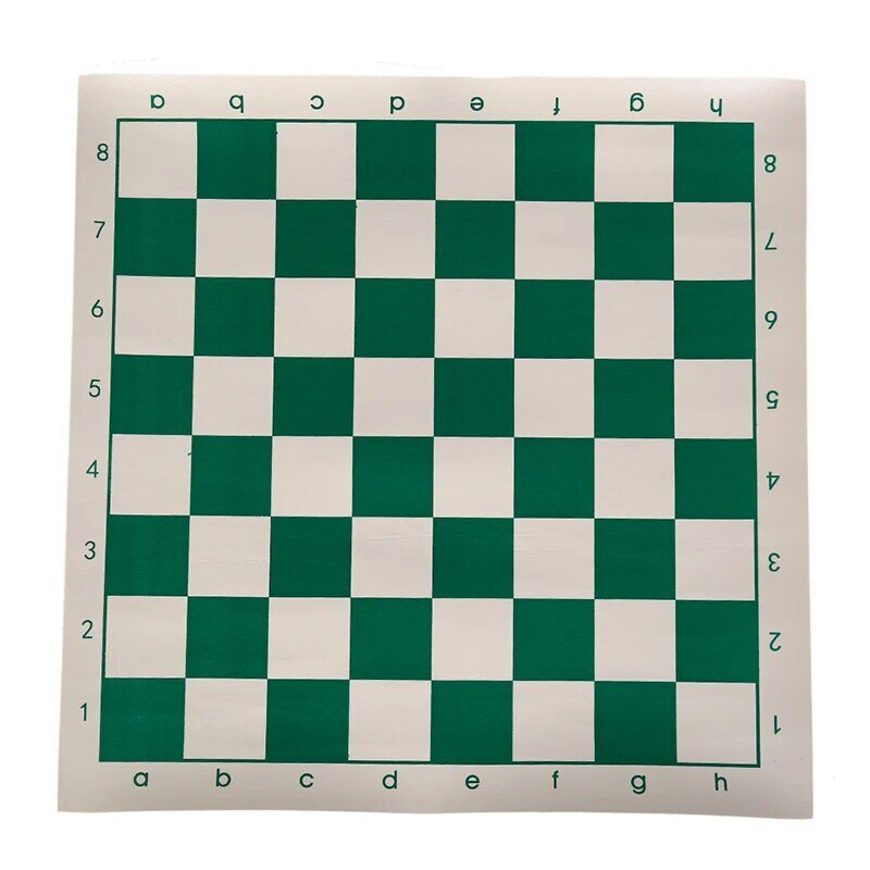 لوح شطرنج للالعاب التعليمية للاطفال ، لون اخضر وابيض ، 1 قطعة ، 42 سنتيمتر X 42 سنتيمتر