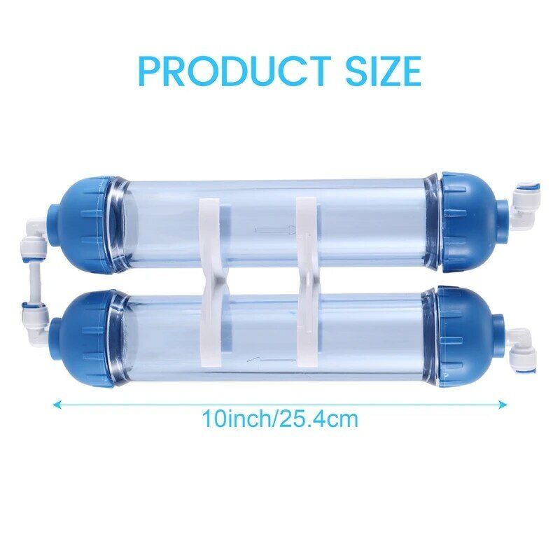 جهاز تنقية المياه لنظام التناضح العكسي ، خرطوشة T33 ، غطاء ذاتي الصنع ، زجاجة فلتر صدفية ، 4 تركيبات ، 2 ، من من من 18