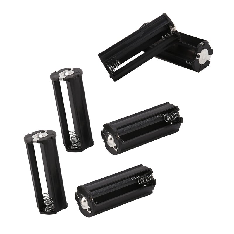 6Pcs Black Battery Holder For 3 X 1.5V AAA Batteries Flashlight Torch