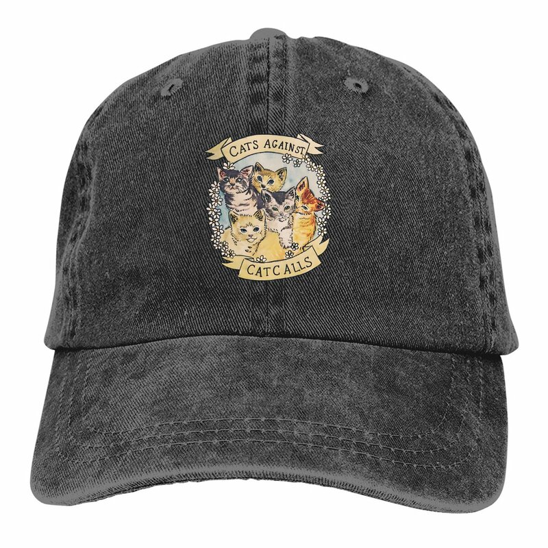 قبعات بيسبول للرجال والنساء ، قبعة بلغت ذروتها ، القطط ضد مكالمات القطط ، القبعات الأصلية ، انظر V2 في متجري