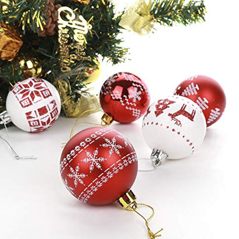 كرة زينة لشجرة عيد الميلاد ، زينة لديكور المنزل ، سنة هالويز الجديدة ، إكسسوارات متدلية ، 24 صيحات
