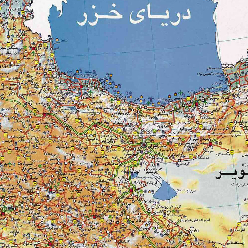 اللغة الفارسية خريطة إيران A2 59x42 سنتيمتر قماش اللوحة جدار الفن ملصق ل مكتب اللوازم المدرسية التعليم الديكور