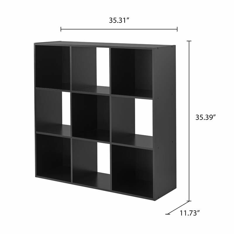 9-cube منظم تخزين, أسود,