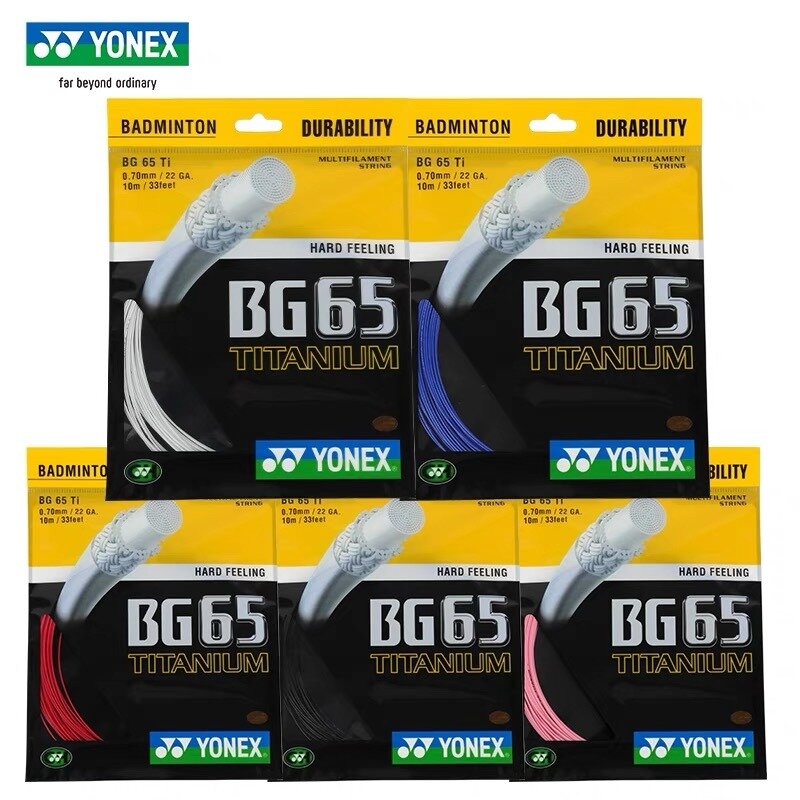 سلسلة مضرب تنس الريشة YONEX ، مرونة عالية ، Yy BG65 Ti ، جودة عالية