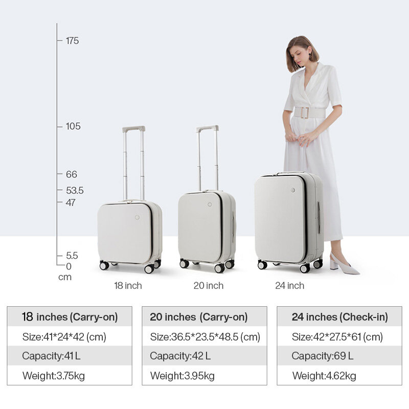 Mixi براءة اختراع تصميم الألومنيوم الإطار حقيبة تحمل على المتداول الأمتعة جميلة الصعود المقصورة 18 20 24 بوصة M9260