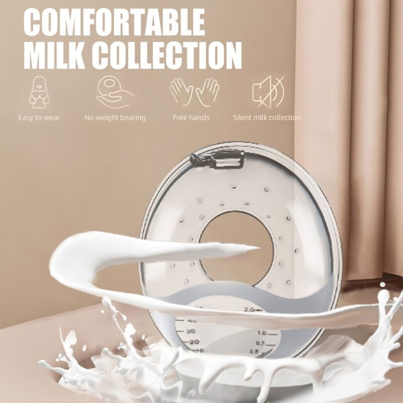 2x كوب للرضاعة موفر لحليب الأم قابل لإعادة الاستخدام لجمع حليب الثدي دروبشيب