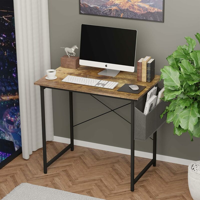 مكتب صغير للكتابة مع حقيبة تخزين ، طاولة كمبيوتر بتصميم بسيط لغرفة النوم ، مكتب ، شقة ، منزل ، 32 بوصة ، 40 بوصة ، 47 بوصة