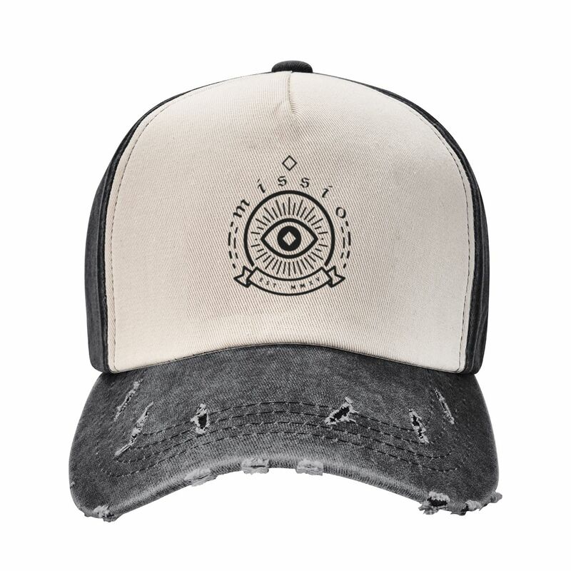شعار أسود من ميسيو قبعة بيسبول الثنائي ، قبعة الصيف ، قبعة الرجال والنساء ، جديدة