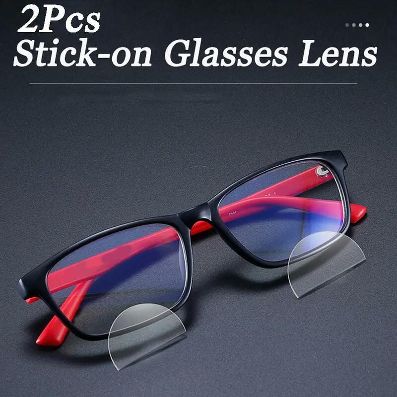 2 قطعة عصا على نظارات القراءة عدسة السائل سيليكون ثنائية البؤرة العدسات طويل النظر التكبير العدسات ثنائية البؤرة + 100 إلى + 350