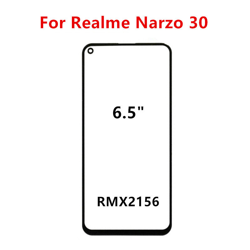 3 قطعة شاشة أمامية ل Realme Narzo 50i 50A 30 20 برو 5 جرام لوحة اللمس شاشة الكريستال السائل خارج الزجاج استبدال إصلاح جزء OCA