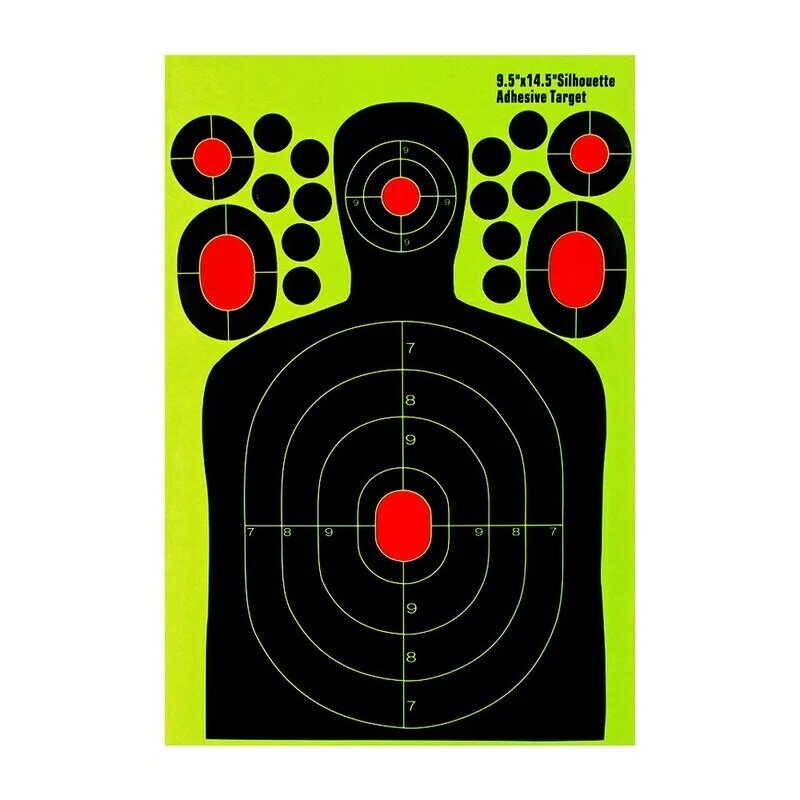 5 قطعة/المجموعة 9.5 بوصة الجسم الأهداف ملصقات لاصق التفاعل بندقية المجلدات التدريب الصيد اكسسوارات اطلاق النار الهدف ورقة