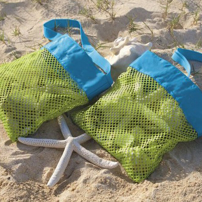 شبكة حقيبة الشاطئ للعب الأطفال ، حقيبة تخزين في الهواء الطلق ، حقيبة صافي للعب الأطفال