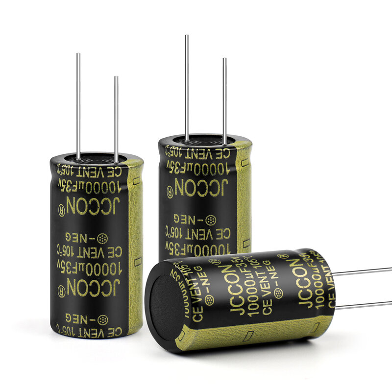10 قطعة JCCON ألومنيوم مُكثَّف كهربائيًا 35V10000UF 22x40 مكثفات مقاومة منخفضة ESR منخفضة التردد