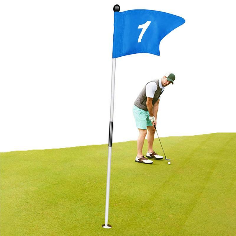 المحمولة ممارسة الغولف وضع العلم عدة ، على الوجهين جولف دبوس أعلام ل ساحة ، اكسسوارات لعشاق ، لممارسة في الظهر
