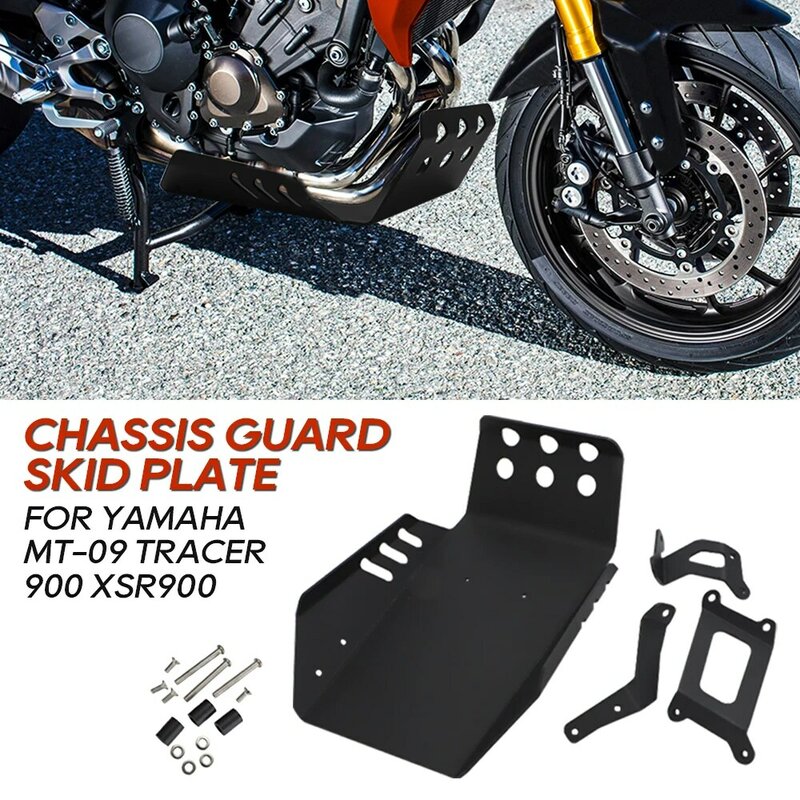 غطاء حماية قاعدة محرك الدراجة النارية ، لوحة انزلاقية لشاسيه Yamaha MT FZ 09-✨ ، XSR900 Tracer ، مضاد للرمال ، MT09 FZ09