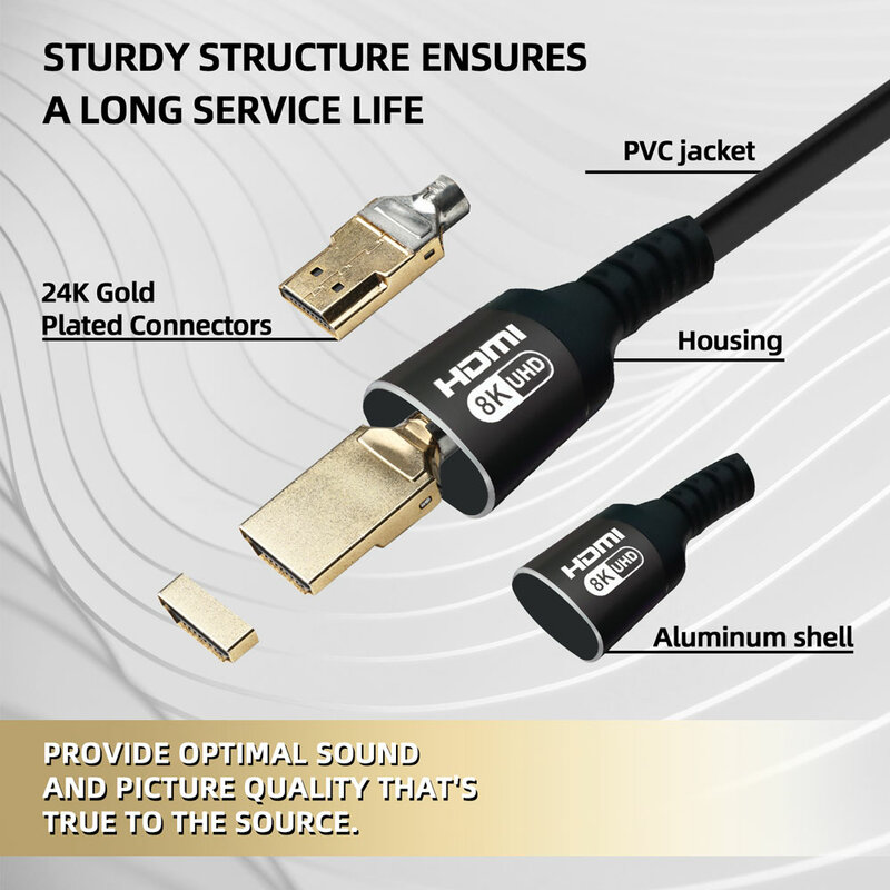 ZOGUO 8K HDMI 2.1 كابل 48Gpbs HDMI الفاصل 8K/60HZ 4K/120HZ لأجهزة الكمبيوتر المحمول شاومي صندوق التلفزيون العارض رصد PS5 صندوق المزامنة eARC Dolby