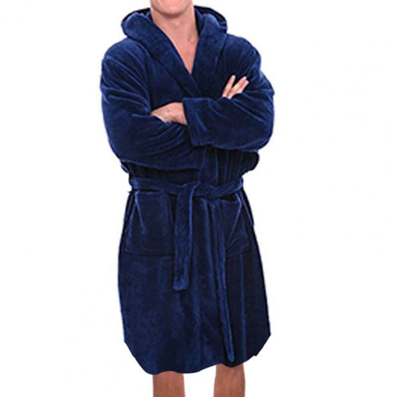 الرجال طويلة الأكمام الفانيلا حمام رداء ، ملابس خاصة غير رسمية ، أفخم شال ، الذكور صالة النوم ، الدافئة الشتاء منامة