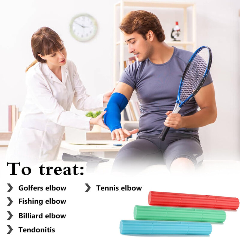 Resistance Bar for Physical Therapy,Flexible Non-slip Twisting Hand Exercise Bar,Relieves Tendonitis Pain&Improve Grip Strength