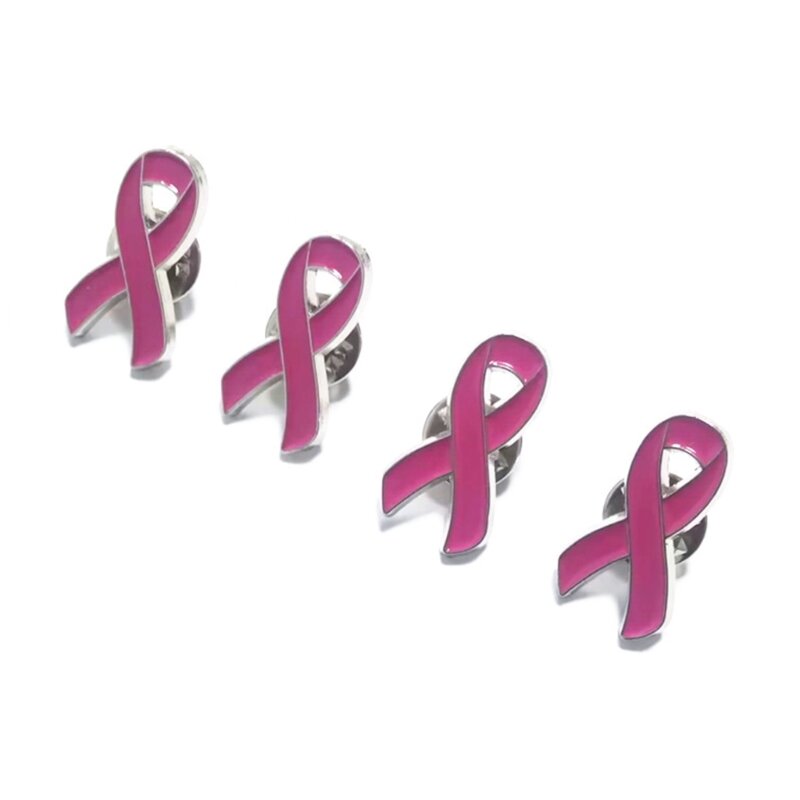 10 قطعة الشريط الوردي بروش دبوس الوردي سرطان الثدي الوعي بروش الشريط الوردي بروش للنساء الرجال الملابس الديكور