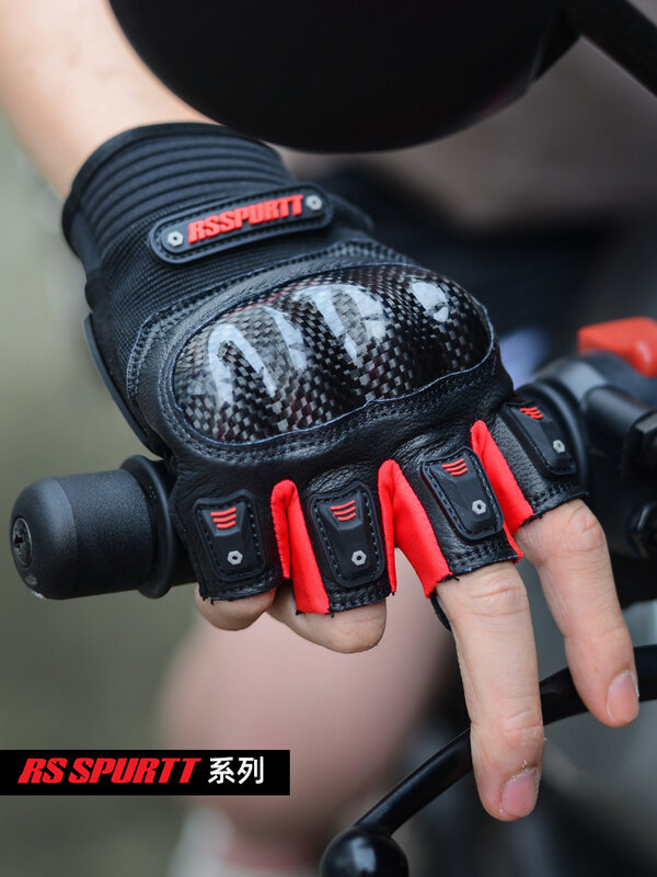 قفازات أصابع قصيرة قابلة للتنفس لسباق الدراجات النارية والطرق الوعرة والجبال والدراجات النارية والركاب والحماية والصيف والجديد