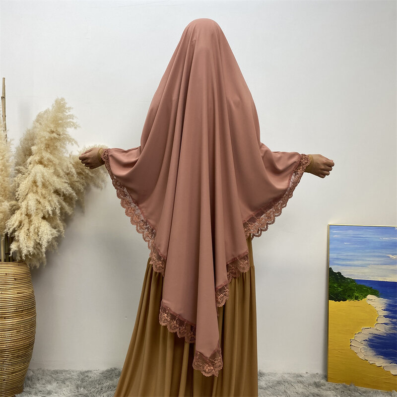 حجاب رمضان الإسلامي للنساء المسلمات ، ملابس صلاة عيد ، وشاح خمار طويل ، قمم بلا أكمام ، غطاء رأس ، برقع ، دبي ، السعودية ، عباية